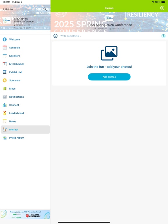 EGSA Conference iPad screenshot 2 - Business app