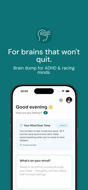Minddump: Brain Dump for ADHD screenshot 1