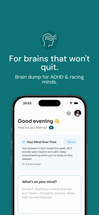 Minddump: Brain Dump for ADHD Screenshot 1 of 5
