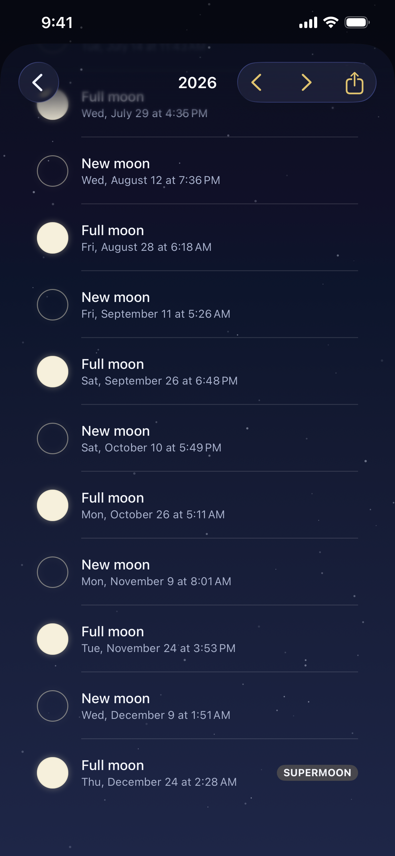Moon Calendar with Moon Phases screenshot 4