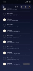 Moon Calendar with Moon Phases screenshot