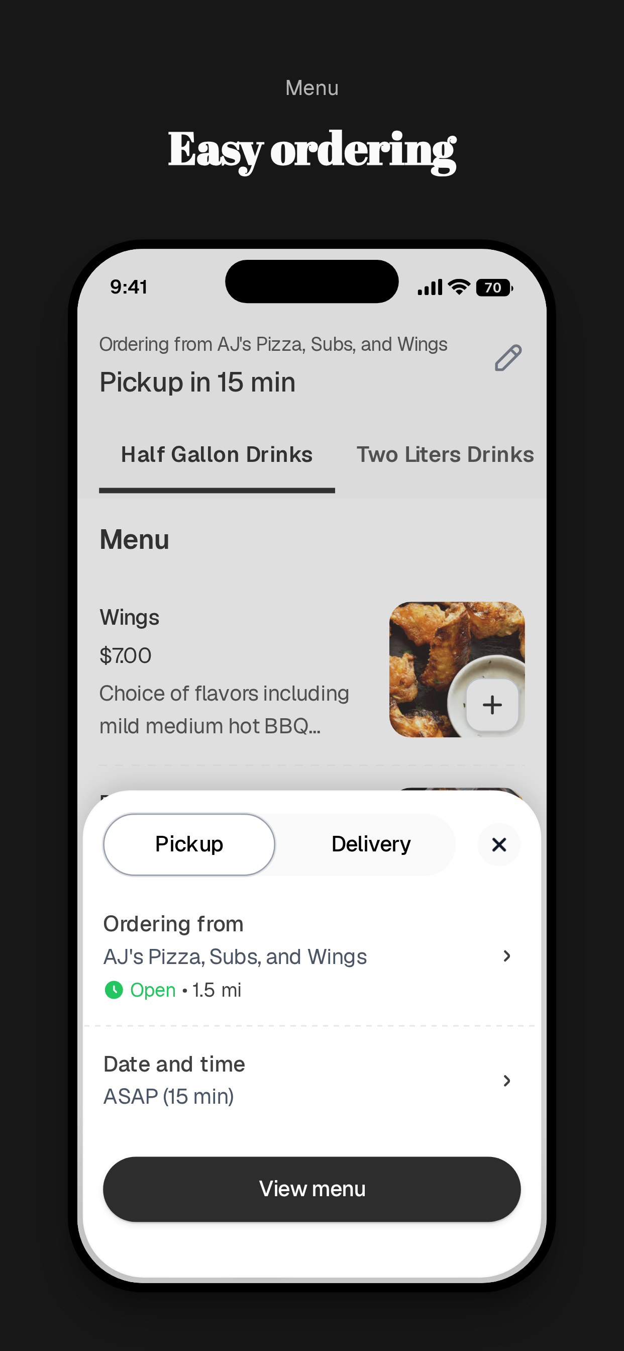 AJ's Pizza, Subs, and Wings screenshot 3
