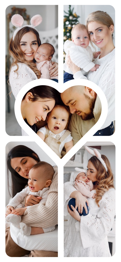 Pic Collage Maker: Photo Frame - baby-family-photo-collage-layout