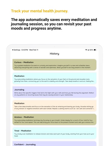 Mental Health Coach iPad screenshot