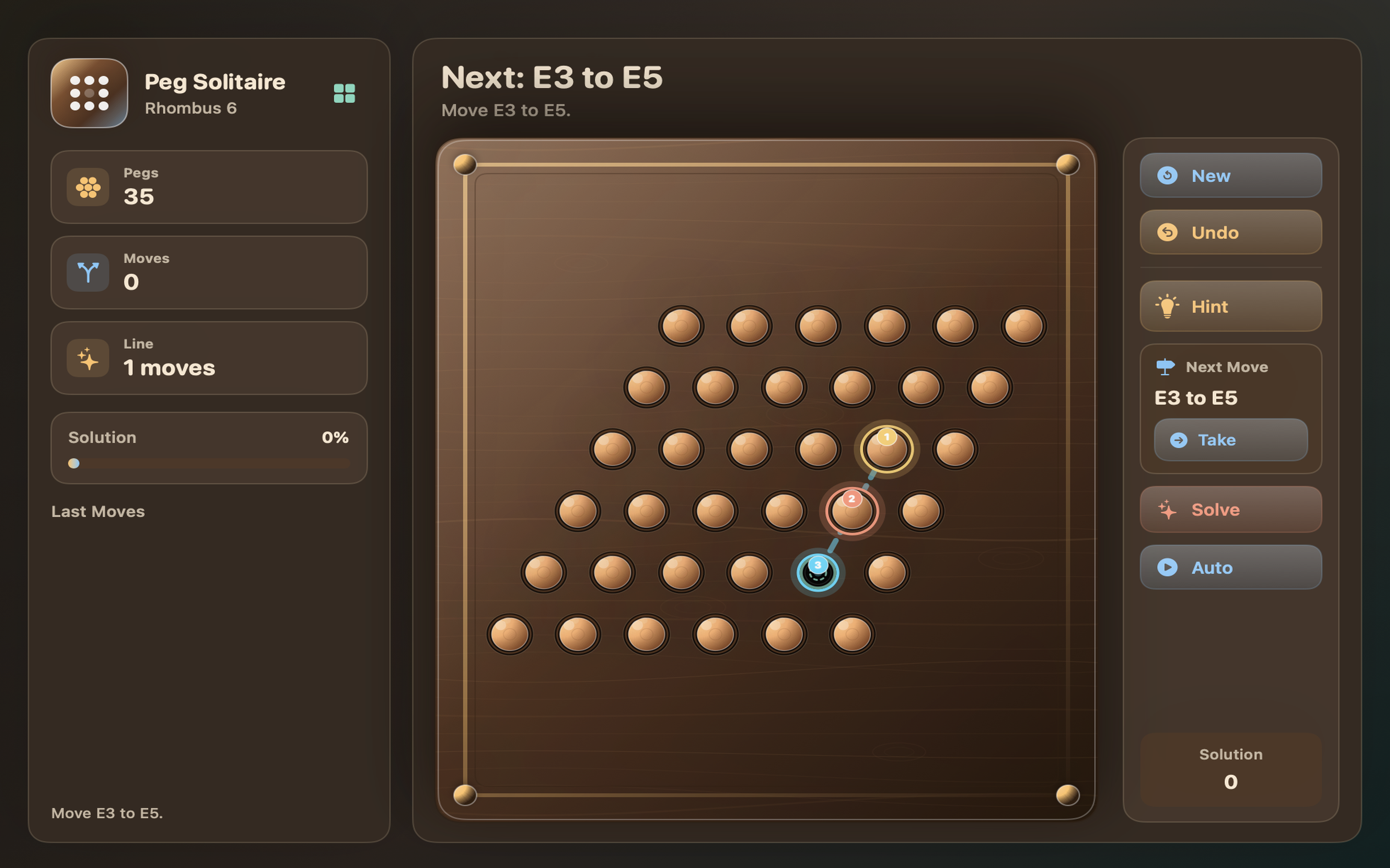 Wood Peg Solitaire screenshot 28