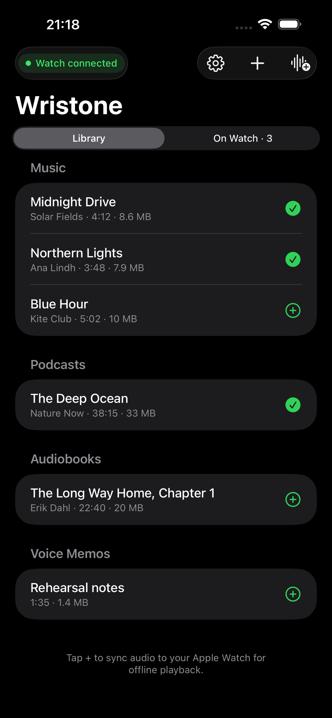 Wristone: Watch Audio Player screenshot 3
