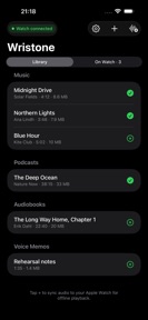 Wristone: Watch Audio Player screenshot