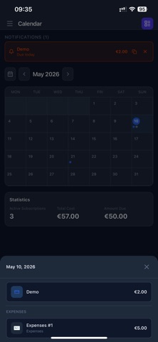 Subly Money Tracker screenshot