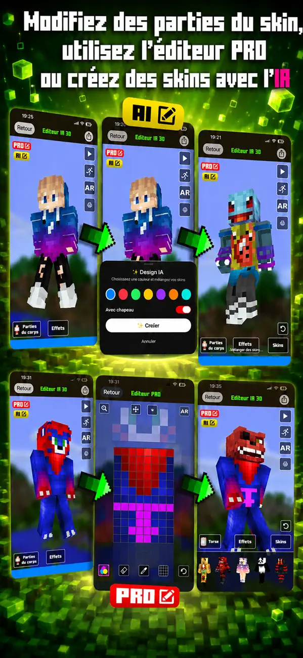 Screenshot #3 pour Skins pour Minecraft IA 3D