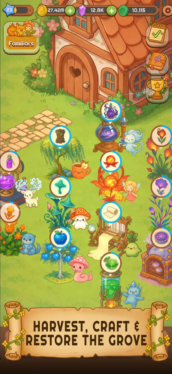 Evergrove Idle: Grow Magic Hack screenshot 1 - iOS game interface