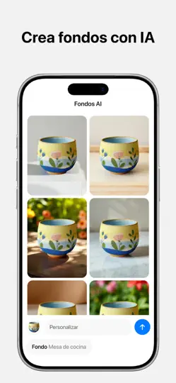 Captura de pantalla de Pixelcut AI Photo Editor en iPhone 3
