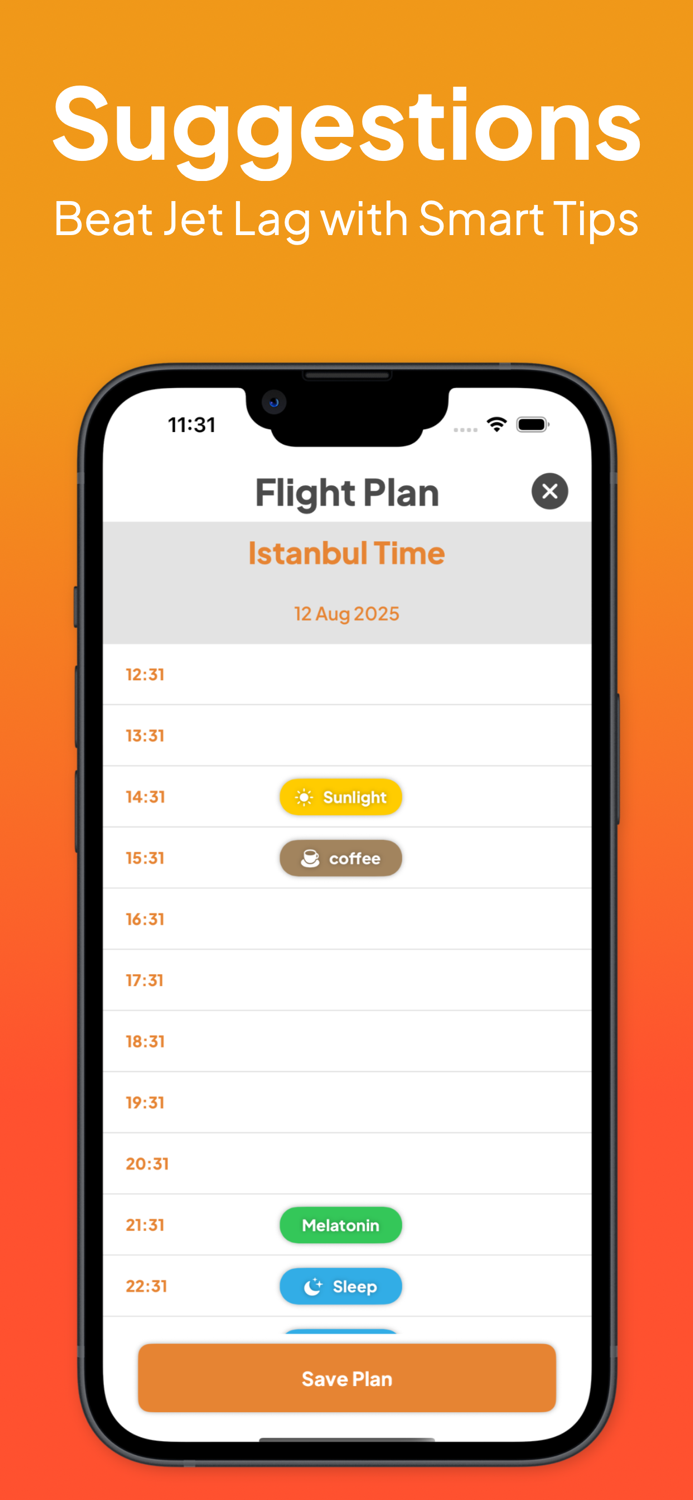Time Zone Shifter for Jet Lag