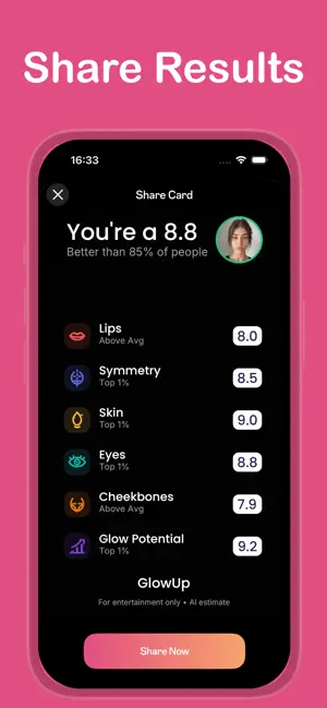 GlowUp: AI Glow & Skin Score screenshot 3