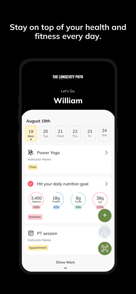 Longevity App screenshot 2