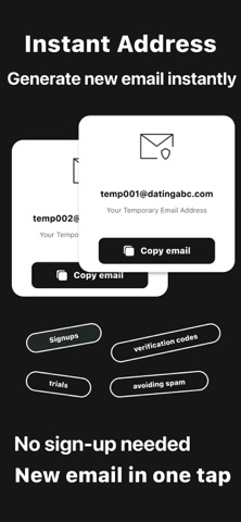 Temp Email - Temporary Mail iPhone screenshot