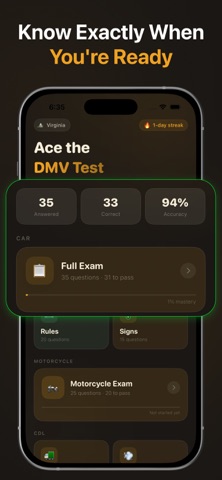 Virginia DMV VA Practice Test iPhone screenshot
