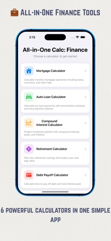 Mortgage Calculator All-in-One iPhone screenshot