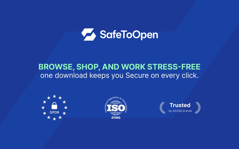 SafeToOpen Online Security iPhone screenshot