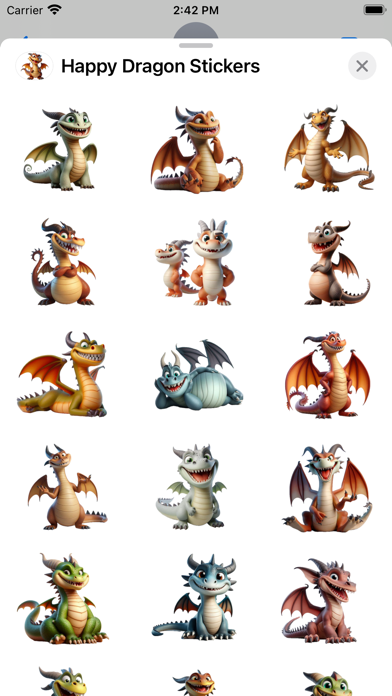 Happy Dragon Stickers Screenshot