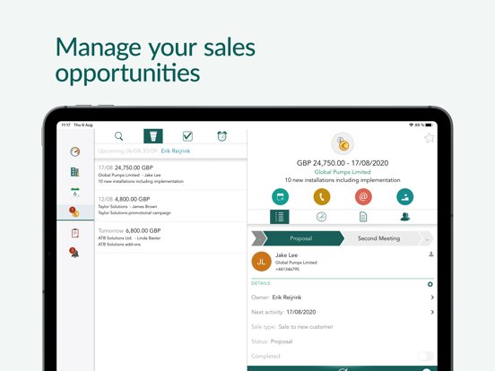 SuperOffice Mobile CRM iPad screenshot 6 - Business app