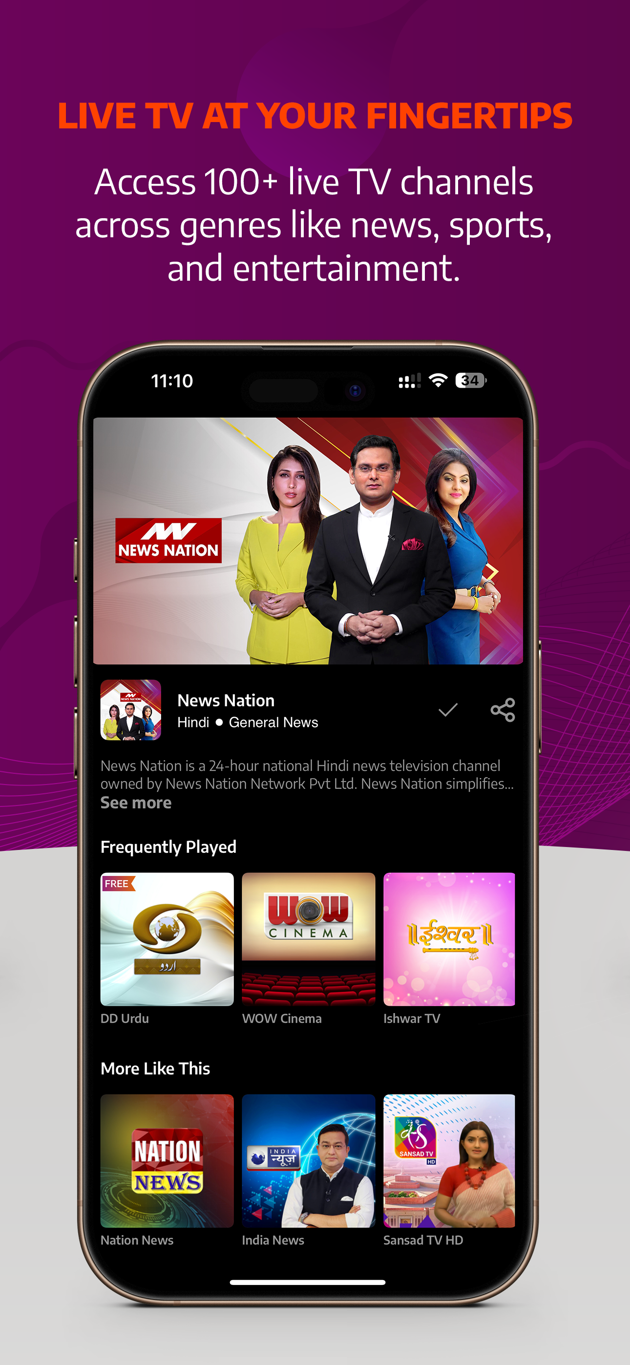 nexGTv:Live TV,Movies,Videos