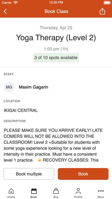 IKIGAI Wellness Studio Screenshot