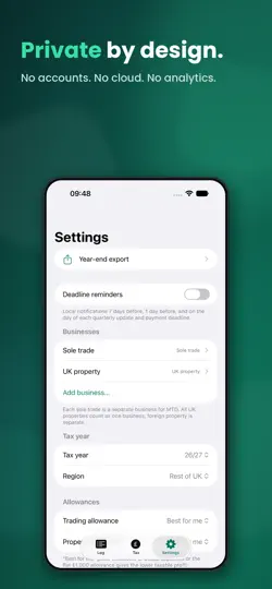 Captura de pantalla de UK Landlords & Sole Traders en iPhone 2