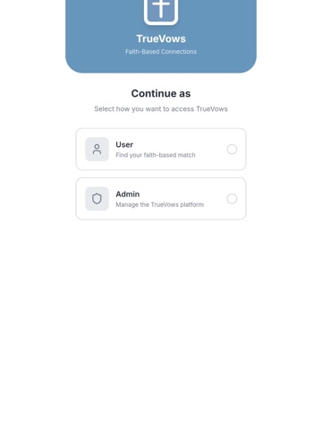 TrueVows App iPad screenshot