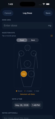 Steady T: TRT Tracker & Labs iPhone screenshot