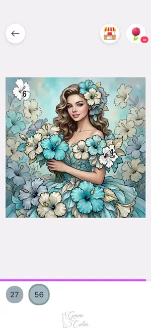 Gown Color - Paint by number screenshot 1