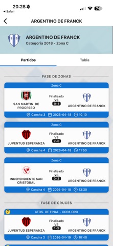 Torneo Tinito iPhone screenshot