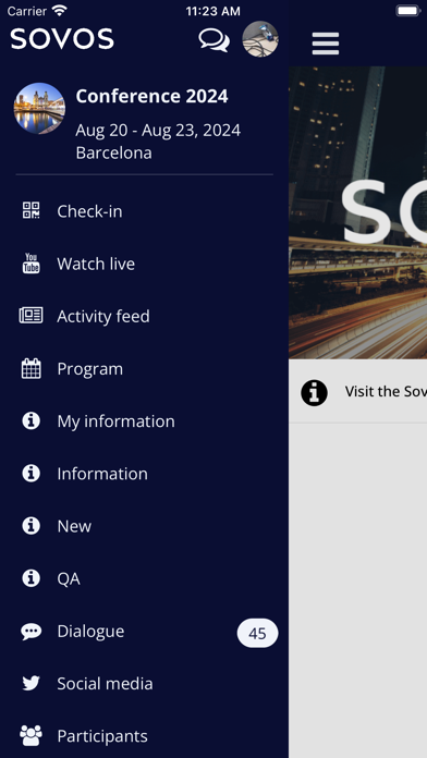 Sovos Events Screenshot