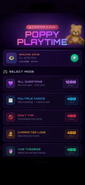 Playtime 5: Last Chapter Quiz screenshot 1
