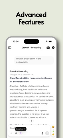GreenPT - Sustainable AI Chat iPhone screenshot