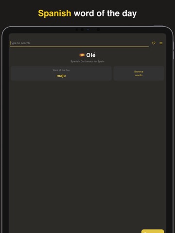 Olé: Spanish Dictionary iPad screenshot
