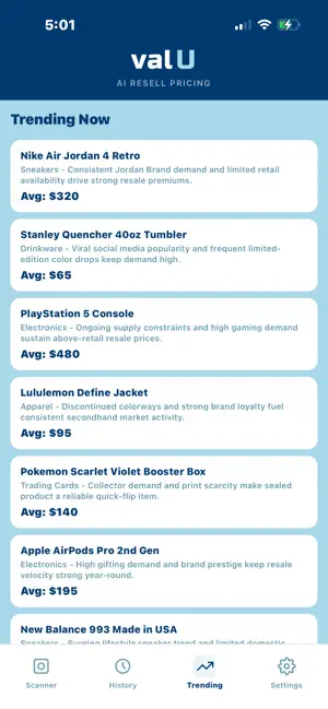valU: Resale Price Scanner screenshot 2
