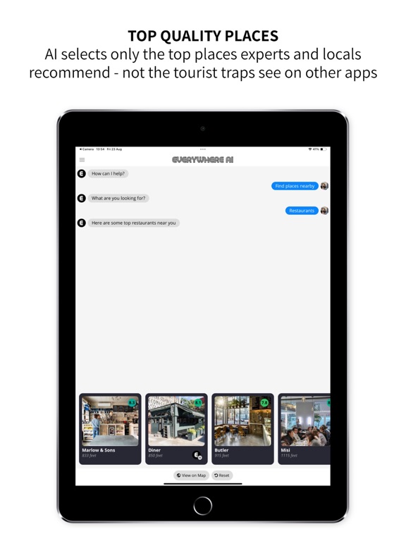Everywhere AI iPad screenshot 5 - Travel app