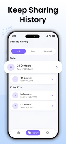 Transfer Contacts App iPhone screenshot