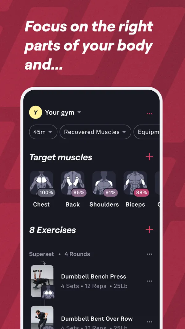 Fitbod Workout & Fitness Plans iPhone App Screenshot 5 – Gesundheit & Fitness