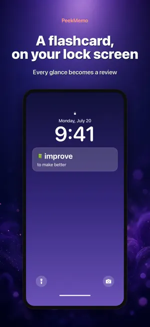 PeekMemo: Lock Screen Cards screenshot 1