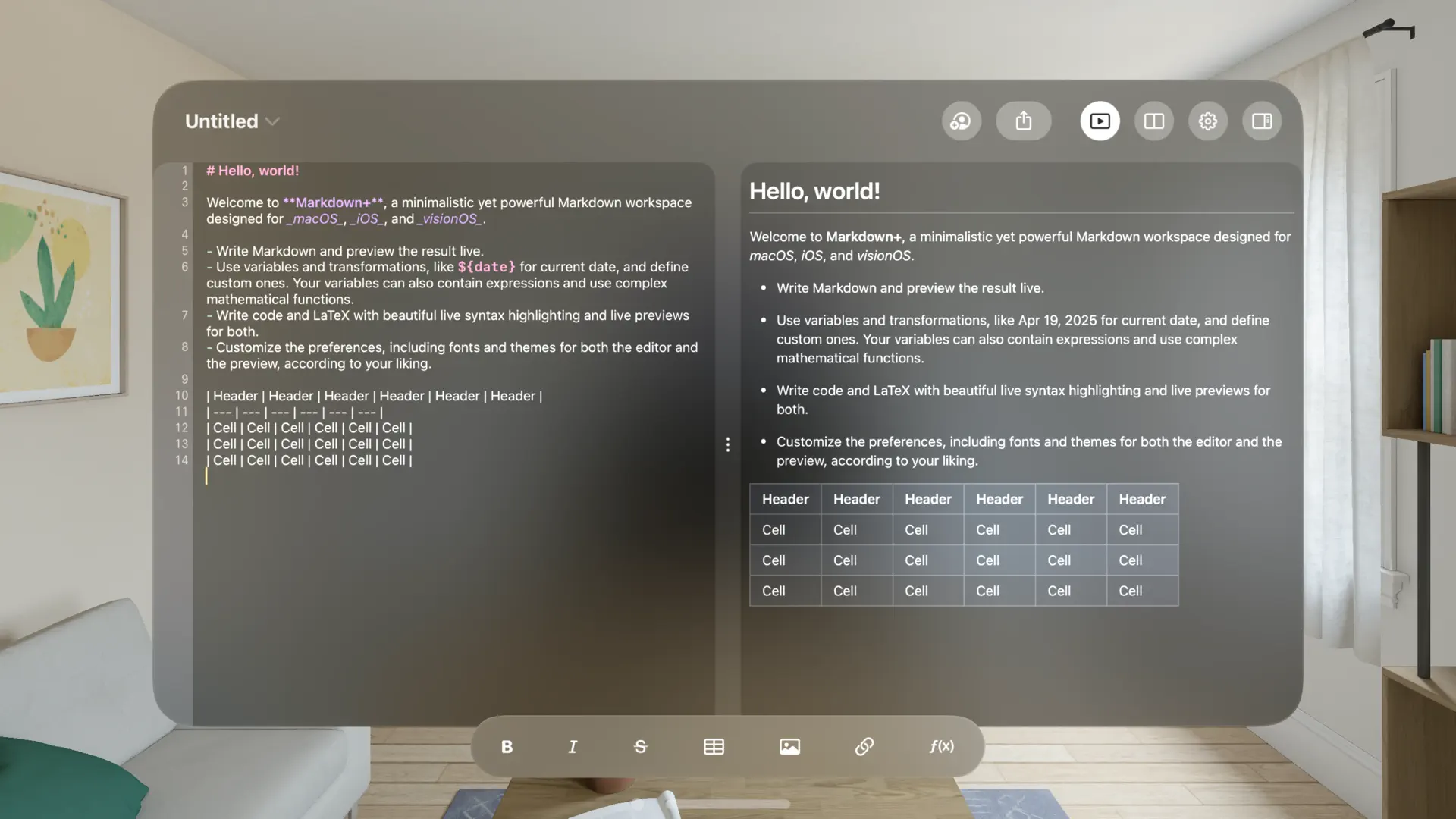 Markdown+ Text & Code Editor screenshot