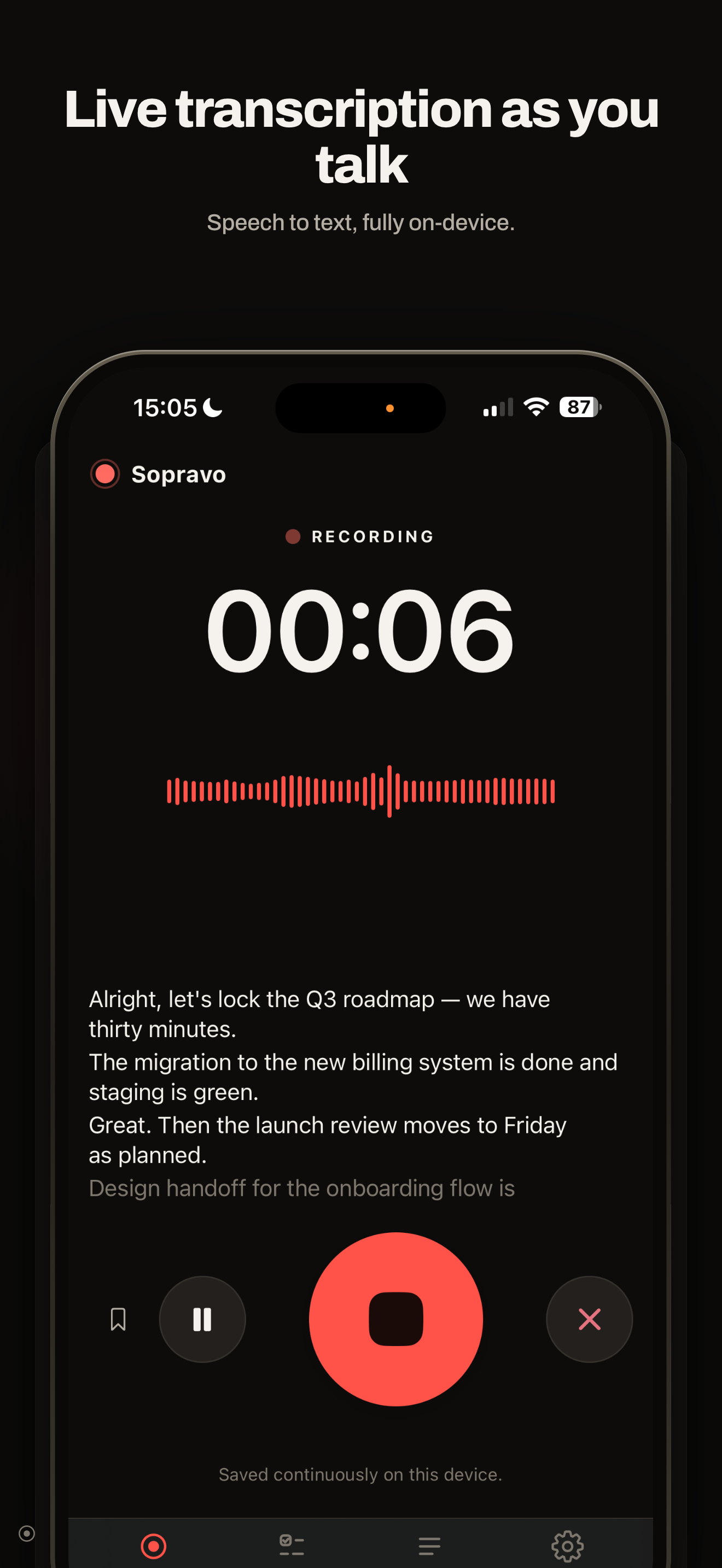 Sopravo: Voice Recorder screenshot 3