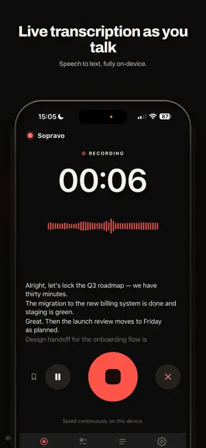 Sopravo: Voice Recorder screenshot 2