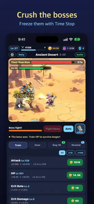 Idle Rewind: AFK Wizard RPG screenshot 2