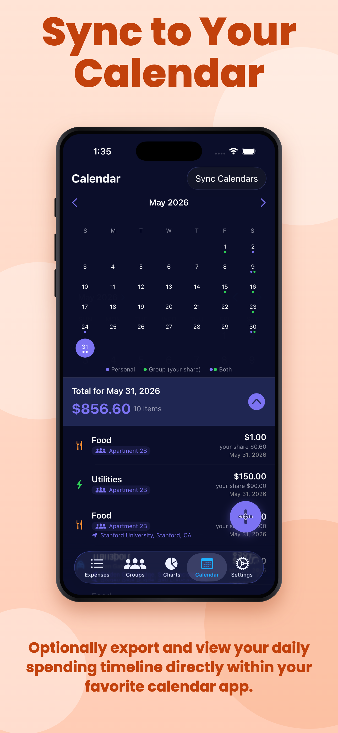 Node Expense: Track Together