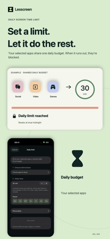 Lesscreen: Screen Time Limit Screenshot 2 of 4