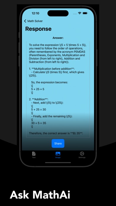 MathAI Problem Solver Screenshot