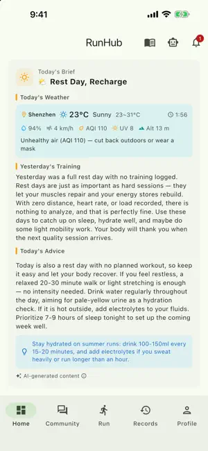 RunHub: Run Club & AI Coach screenshot 1
