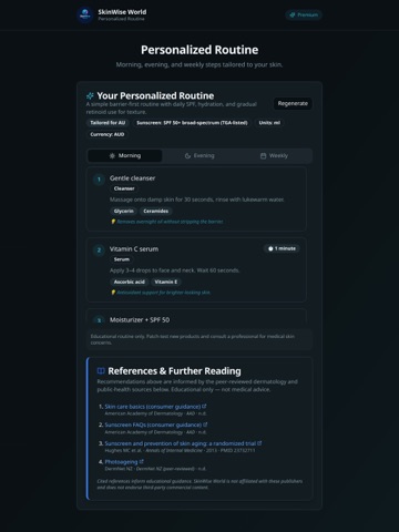 SkinWise World iPad screenshot
