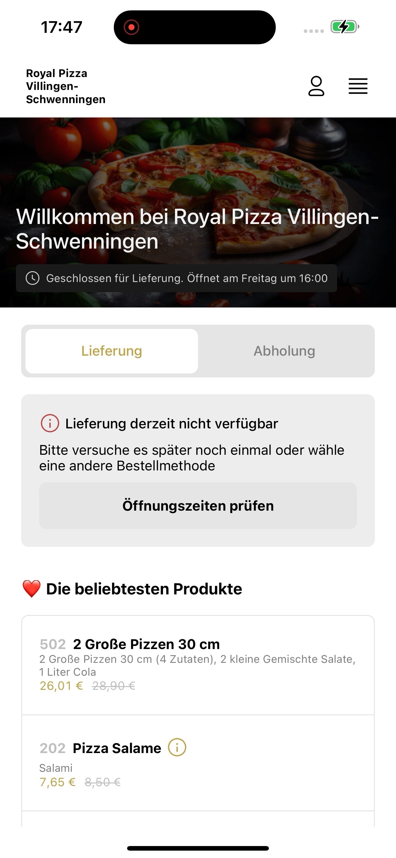 Royal Pizza Schwenningen screenshot 6